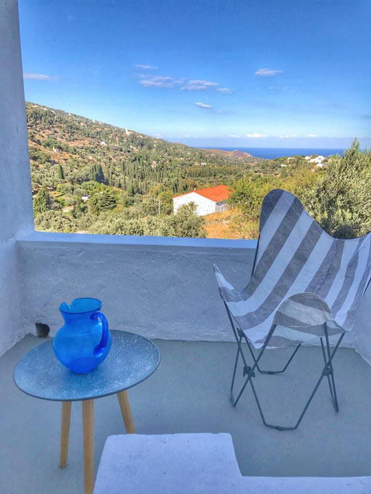 les maisons de claire Andros - maison du marin - terrasse arriere